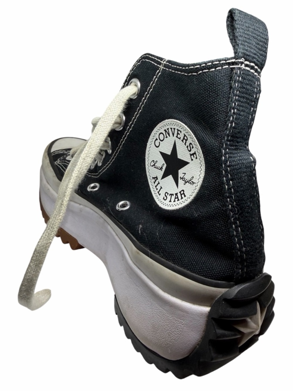 Converse All Stars Run Star Hike Platform Sneakers Black White - Picture 11 of 14